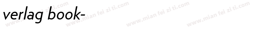 verlag book字体转换